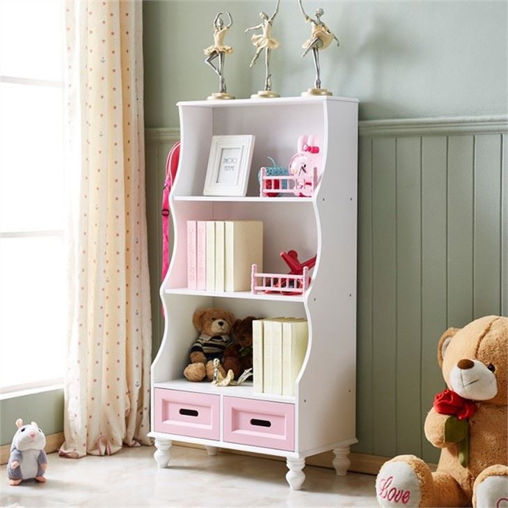 2 drawers Three layer kids bookshelf (5)