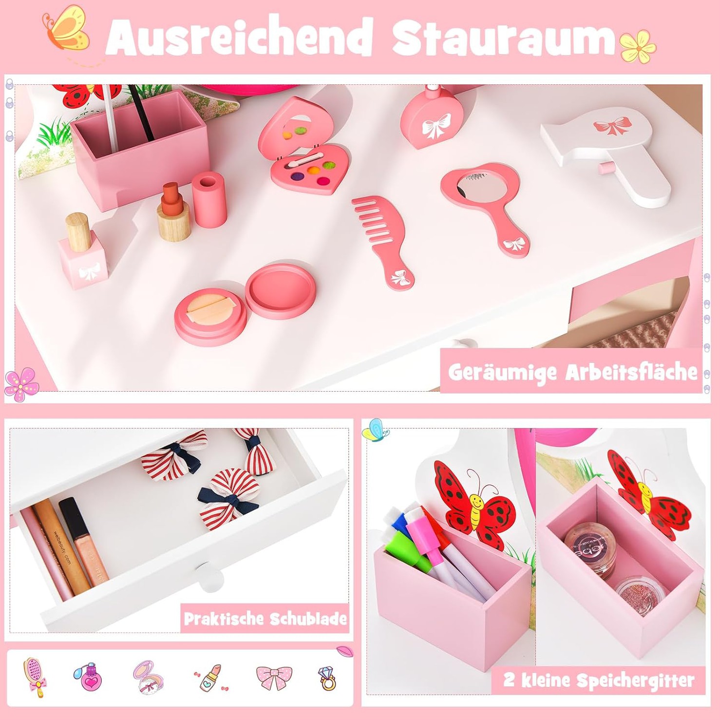 Childrens Vanity Table Stool Set Childrens Vanity Table Stool Set