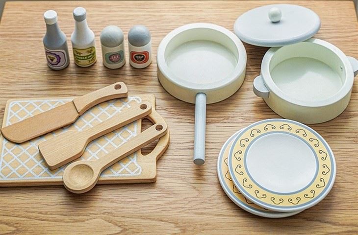 Wood Education Kitchen Set Toys
